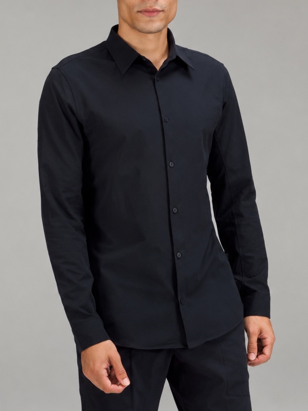 Lululemon New Venture Shirt Mens XL Navy Blue Minimalist Classic Casual Work